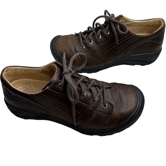 KEEN OAKK Alki Shoe‎ Men's 9 Oxford LeatherLace Up Brown EU 44.5 13008 GTS0610